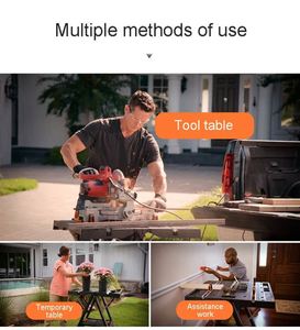 Bancs de travail multifonctionnels en bois DIY, scie à découper, établi de <span class=keywords><strong>menuiserie</strong></span> portable, <span class=keywords><strong>table</strong></span> de travail pliable, <span class=keywords><strong>table</strong></span> de travail mobile pour le travail du bois - Product Image 2