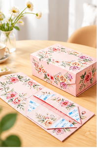 Custom <b>Floral</b> Pattern Collapsible Gift <b>Box</b> Recyclable Paperboard Easy Assembly for Small Gifts Accessories Foldable Gift <b>Box</b> - Product Image 3