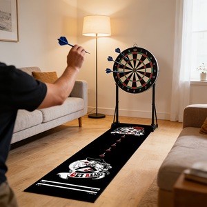 Tapis d'entraînement pour fléchettes, tapis imprimé, 237 cm, antidérapant, cible personnalisée, logo personnalisé, tapis d'intérieur antidérapant pour la pratique des fléchettes - Product Image 1