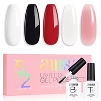 Kit de vernis gel UV style français à marque privée, plusieurs couleurs, non toxique, à retirer par trempage, pour usage professionnel et DIY, fournitures pour ongles