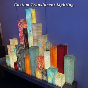 Plaque de pierre translucide en résine grand format de qualité supérieure pour la décoration intérieure de luxe - Product Image 4