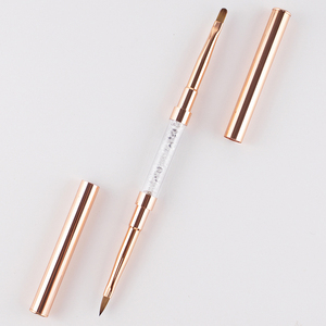 Pinceau liner 3D pour nail art, manche métallique or rose, poils en nylon, pinceau fin pour détails 5/7/9mm pour la décoration en salon - Product Image 3
