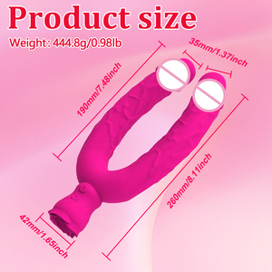 Consolador realista de doble extremo, consoladores vibradores flexibles, juego Anal lésbico de doble cara, estimulador del punto G, Juguetes sexuales, masturbadores - Product Image 5