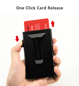Custom ID Credit Card Pop up <b>Wallets</b> Add Logo Aluminum Card <b>Holders</b> with Money Clip - Product Image 4