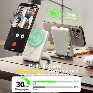 Cargadores Portátiles Magnéticos Universales de 22.5W y 10000mAh con Carga Rápida, Bancos de Energía Inalámbricos de 15W con Soporte Plegable MC-05 Ultra Slim P - Product Image 4