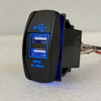 Prise USB double port avec interrupteur à bascule 5V 4.8A pour téléphones portables, tablettes, pads