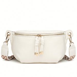 Unisex PU Leather Waist Bag With Zipper Closure Waterproof Candy <b>Small</b> Chest Fanny Pack Crossbody Sling Bag <b>Purse</b> for <b>Women</b> - Product Image 1