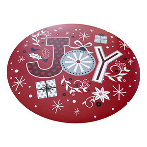 Napperons de table de Noël rouges napperons ronds en plastique de couleur <span class=keywords><strong>rouge</strong></span> de haute qualité et prix bon marché - Product Image 2