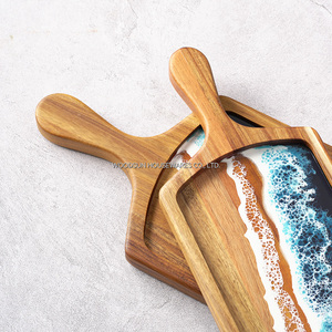 Woodsun Sea Wave resina Acacia madera <span class=keywords><strong>restaurante</strong></span> platos para servir <span class=keywords><strong>comida</strong></span> - Product Image 4