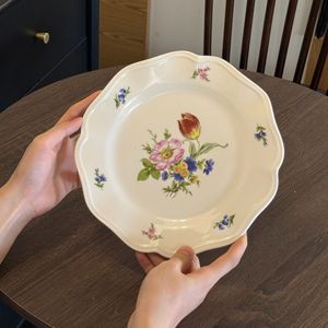 Assiette à dessert et à gâteau en porcelaine écologique à motif végétal médiéval français, créative, pour restaurant, usage domestique et fêtes - Product Image 3