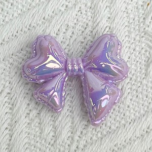 Perles transparentes style Ins en forme de nœud papillon, plaquées UV, pour colliers, bracelets, pinces à cheveux, matériaux de bricolage et accessoires de bijouterie d'été - Product Image 6