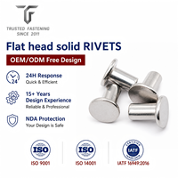 Rivets plats en aluminium personnalisés TianFang pour les numéros VIN et les étiquettes d'identification, finition brillante, approvisionnement en vrac OEM ODM, devis rapide