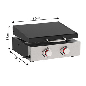 Nueva parrilla de gas portátil de acero inoxidable sin humo con plancha esmaltada para exteriores, estufa de gas propano transfronteriza - Product Image 5