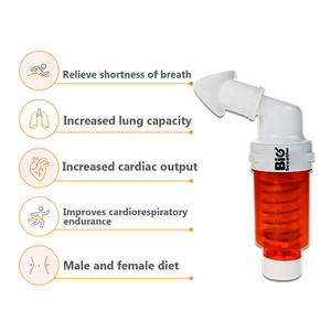 เครื่องฝึกหายใจ Big Breathe IMT High Lung Exercise Breathe Device สีแดง ได้รับการรับรองมาตรฐาน ISO/CE ผลิตในเกาหลี สำหรับฝึกกล้ามเนื้อ ว่ายน้ำ ดำน้ำ และผู้มีอาการกลืนลำบาก - Product Image 4