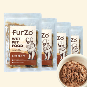 FurZo Fabrika Satışı Islak Köpek Maması Sığır Ördek Güvercin Tavuk Aromalı Tahılsız Yüksek Proteinli Kas Geliştirici Cilt ve Tüy Sağlığı İçin Köpek Maması - Product Image 4
