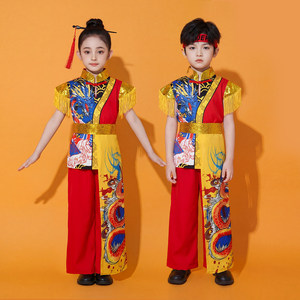 中国风唐装儿童服装小学生表演服男女通用涤纶材质 - Product Image 2