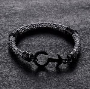 Bracelet en cuir pour hommes et femmes, en acier inoxydable, pour couple, nouveau, - Product Image 3