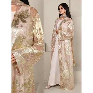 Cárdigan Metálico para Mujer Al Najma, Sin Elástico, Cuello Alto, Elegante, para Bodas y Fiestas, Manga Larga, Lavado a Mano - Product Image 2