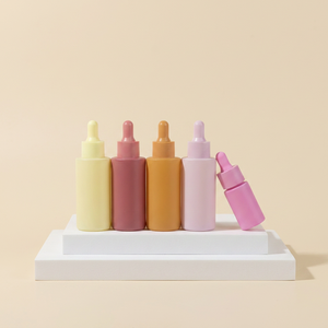 Wholesale Luxury Matte Colorful Square Glass <b>Dropper</b> <b>Bottles</b> 20ml 30ml 50ml Custom Opaque Frosted Serum <b>Bottles</b> Pipettes - Product Image 5