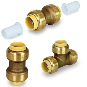 Acoplamiento Rápido de Latón de 1/4, 1/2, 3/4, 3/8 y 1 Pulgada, Conexión Rápida Tipo Mordida de Tiburón, Accesorios de Tubería PEX de Empuje - Product Image 1