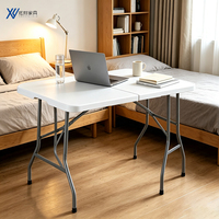 Table pliante portable en plastique, plateau imperméable, pour pique-nique, marché, activités intérieures et extérieures