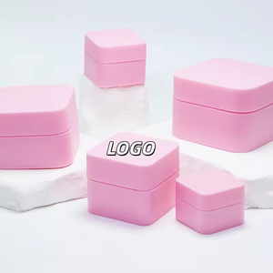 Cosmetic <b>Plastic</b> Face Hand Skincare Cream <b>Container</b> <b>Plastic</b> 5g 10g 20g 30g 50g <b>square</b> pink pp Jar Cream - Product Image 1