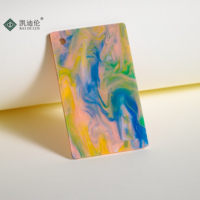 Panneau acrylique couleur phénix/feuille de plastique à motif d'encre coloré/PMMA nuage 3MM-25MM épaisseur 4x8 pieds