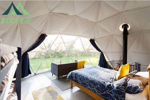 Геодезический купольный шатер класса люкс из современного ПВХ, диаметр 6 м, с обзором на звездное небо, для глэмпинга на открытом воздухе и мероприятий - Product Image 6