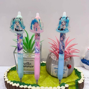 Stylo mécanique <span class=keywords><strong>Kawaii</strong></span> Anime 0.5mm, recharges de stylo gel effaçable, poignée lavable, cadeau papeterie pour enfants - Product Image 5