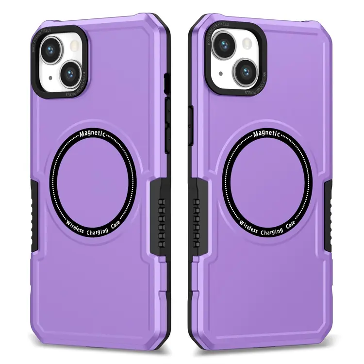 For iPhone 14 Magnetic mobile Cover Shockproof Wireless Charging For MagSafe Purple Cell Phone Case For iPhone 13 14 Pro Max