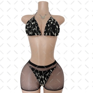 Conjuntos de 2 y 3 Piezas Negros de Estilo Popular Disponibles en Vadulyer, Conjuntos Sexys y Bonitos para Chicas Rave, Trajes de Stripper para Club - Product Image 5