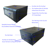 Kabinet Jaringan Dinding Spcc 19 Inci 4U Rak Server Kabinet Jaringan 4u Mini Server Cabinet