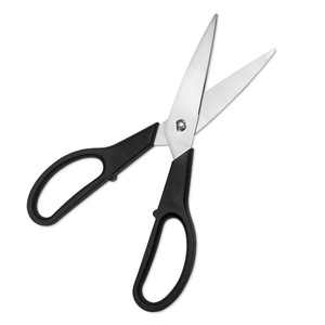 <b>Kitchen</b> <b>Scissor</b> Stainless Steel Black Straight Head Home Use Bulk - Product Image 1