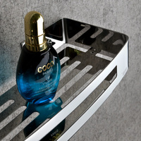 Étagère murale de rangement pour douche en acier inoxydable moderne et durable pour l'angle de la salle de bain à la maison ou à l'hôtel