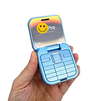 Teléfono Móvil 16 Pro Mini Flip 2G, Doble SIM, Marcación Rápida, Vibración, Desbloqueado para Personas Mayores, Plegable, con Radio FM y Pantalla, Ideal para Regalo