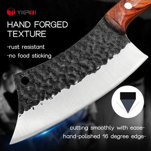 Cuchillo de Cocina de Acero con Alto Contenido de Carbono Forjado de 6 Pulgadas con Mango de Madera de Palisandro, Cuchillo Chino de Cocina - Product Image 3