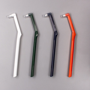 Cepillo de dientes ortodóntico para aparatos dentales, cerdas de nailon suaves, cepillo de dientes manual para usuarios de dentaduras postizas, uso adulto, cuidado en el hogar - Product Image 1