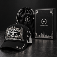 Topi Baseball Snapback Unisex dengan Pinggiran Melengkung, Lapisan Satin Custom, Bordir Manik-Manik Warna Hitam Solid, Emblem Bintang, dan Penutup Kancing yang Dapat Disesuaikan