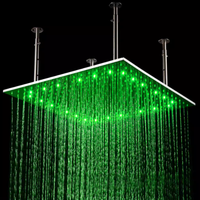 Pommeau de douche LED moderne ODM de 20 pouces en acier inoxydable 304 épaissi avec lumière à 3 couleurs changeantes pour salle de bain