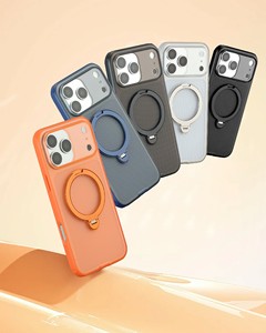 Funda Premium para Teléfono con Textura Singular de PC+TPU y Soporte para <span class=keywords><strong>iPhone</strong></span> 15 14 13 <span class=keywords><strong>Pro</strong></span> <span class=keywords><strong>Max</strong></span> - Product Image 4