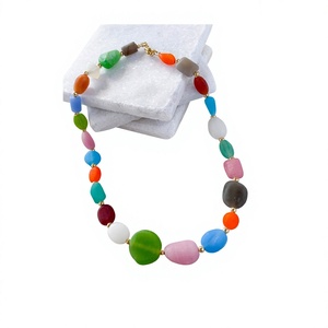 Collier artisanal en résine ambre à deux couches, perles rondes, bijou de luxe, pièce de mode unisexe, idéal pour mariage, pour femme - Product Image 6