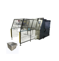Machine de lavage hygiénique entièrement automatique en acier inoxydable pour chariots d'atelier de viande et de fruits de mer, avec pompe à moteur à recirculation haute pression