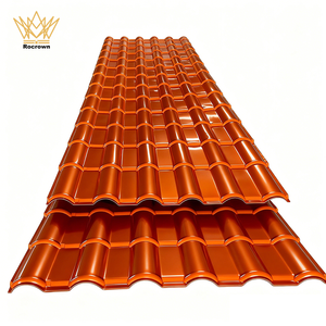 Lastra Ondulata in Alluminio Eco-Sostenibile Stile <span class=keywords><strong>Spagnolo</strong></span>, Tegola in Lega di Alluminio Resistente al Vento per Ville/Negozi nel Deserto del Medio Oriente - Product Image 2