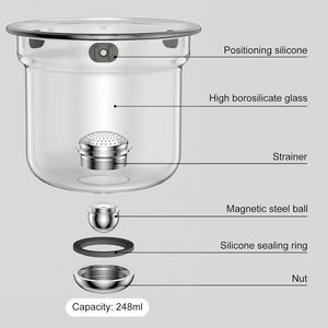 Hot Sale Stovetop Safe Blooming Loose <b>Tea</b> Glass Teapot Kettle Large Capacity Magnetic System Glass <b>Tea</b> Pot With Glass <b>Infuser</b> - Product Image 3