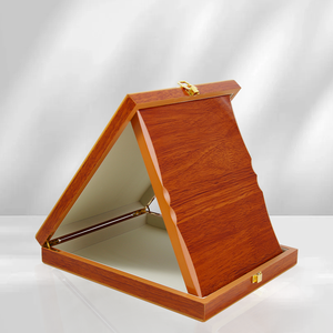 Placa de Madera Cuadrada en Oferta, Placa de Madera Roja en Blanco para Escritorio, Premio para Maestro/Trabajador de Oficina/Jefe/Estudiante - Product Image 2