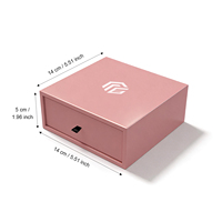 Boîte de luxe pour parfum, impression personnalisée, emballage d'échantillons de parfum, emballage cosmétique rose, boîte à tiroirs