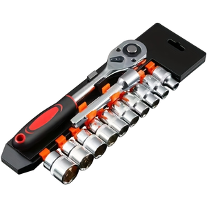 Bộ dụng cụ sửa chữa chuyên nghiệp 12 món cỡ 1/2 inch, cờ lê impacto, bộ ổ cắm metric, có thể tùy chỉnh, đóng gói OEM, chất liệu CR-V - Product Image 1