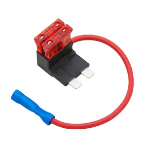 Support pour fusibles de lame Standard, 2 pièces, accessoire pour voiture en ligne, avec 5 fusibles de 15a, 12V ATM APM