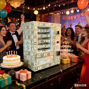 Distributeur automatique de billets – Machine à argent sur commande – Argent qui tombe sur vous pour les fêtes - Product Image 5