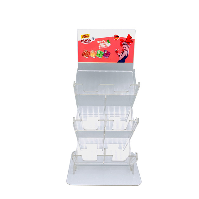 Transparent Plexiglass Chewing Gum Candy Display